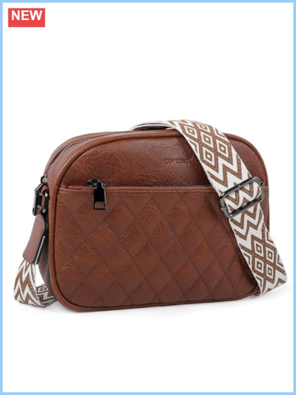 Small Crossbody Bag Vegan Leather Travel Purse Quilted Women